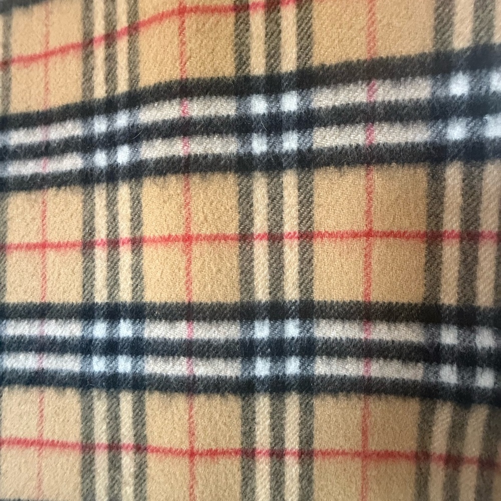 Burberry Tan and Black Checkered Scarf - Picture 7 of 12